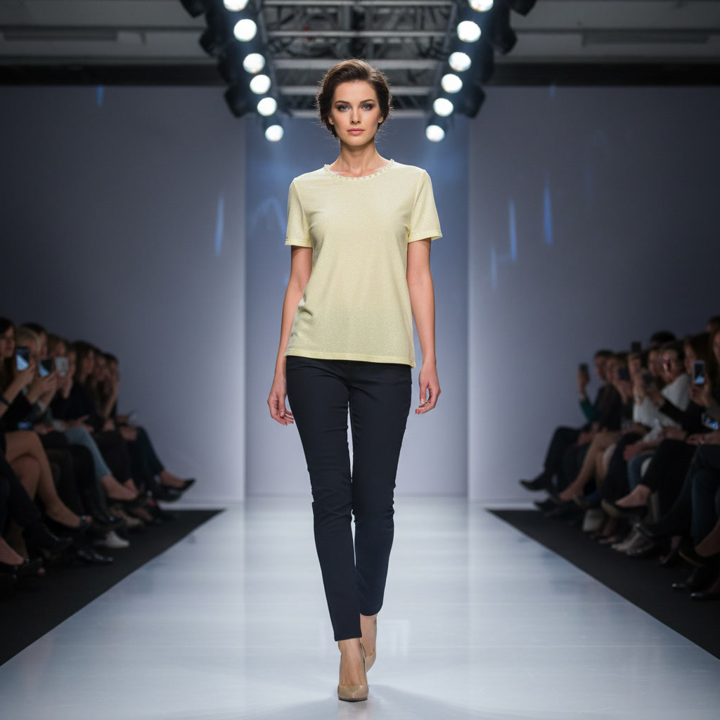 İNCİ YAKALI BAYAN TİŞÖRT