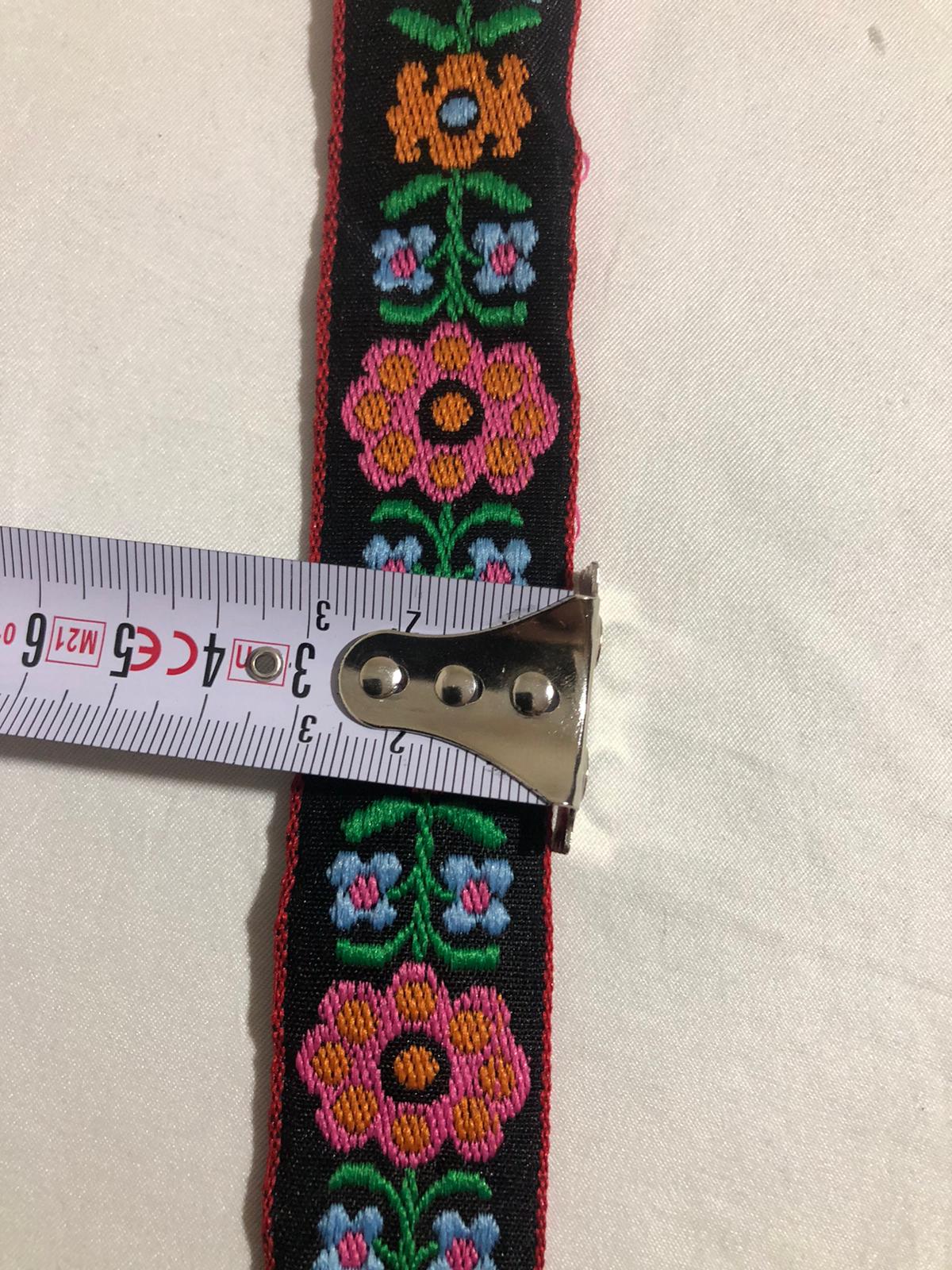 DOKUMA ŞERİT ÇİÇEK DESENLİ